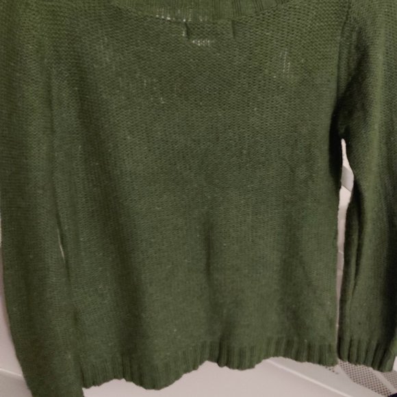 NWOT Sweater V Neck Argyle Pattern Hunter Green SZ M - Picture 5 of 5